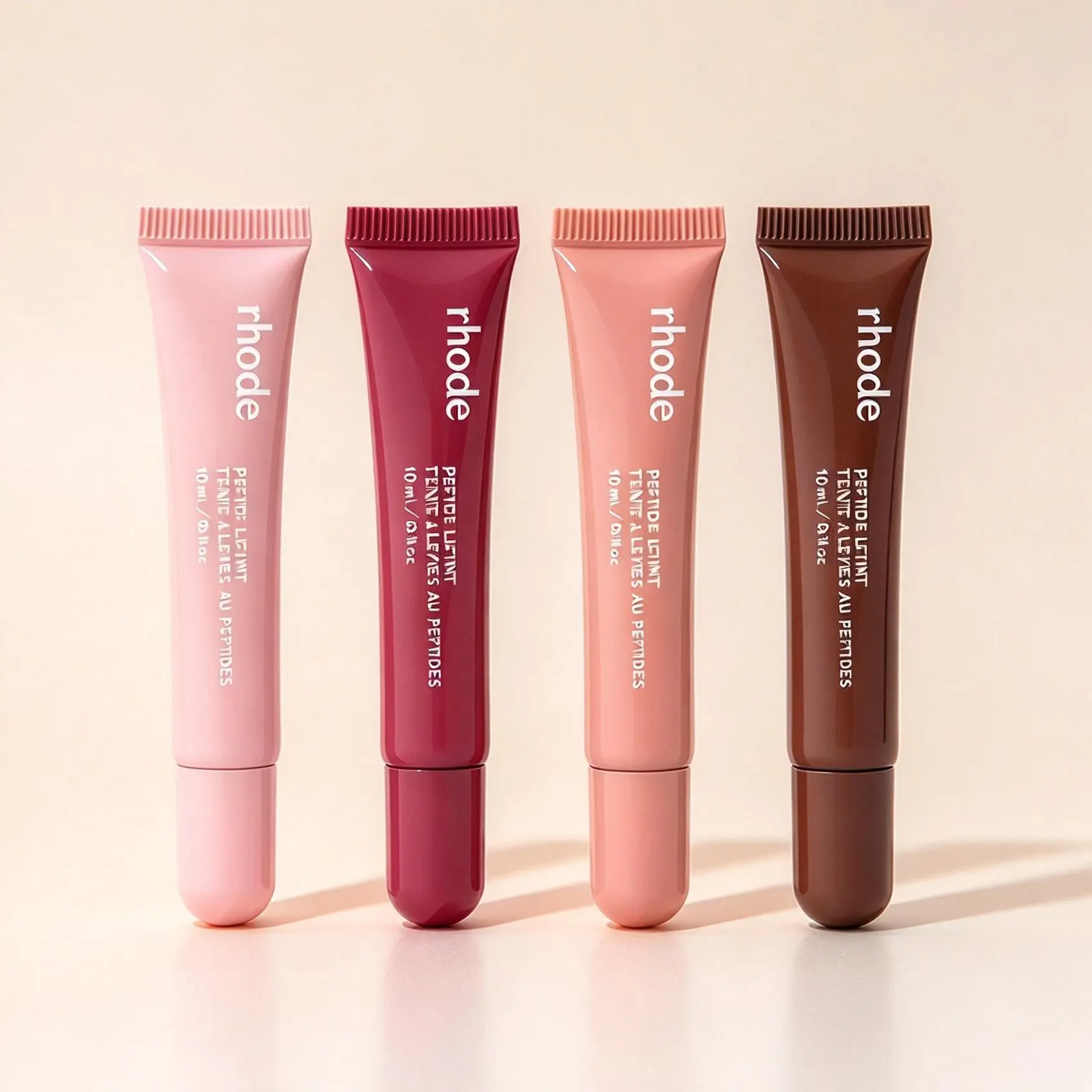 10ml Peptide-Infused Lip Tint, Moisturizing Lip Balm with Soft Natural Gloss Finish, Wearable All-Day Lip Colour, Nourishing Multi-Task Lip Makeup, Works as Lipstick & Lip Gloss for Dry Lip Care