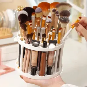 Multi functional large capacity makeup brush cosmetic storage box, desktop storage tool pen storage rack, very suitable for using multiple brushes