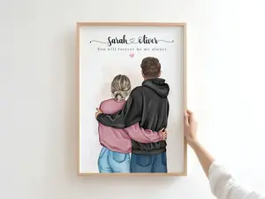 Personalised Couple Print, Valentine’s Day gift, Boyfriend & Girlfriend Print, Anniversary Gift, Husband print, Wife gift, Couple gift
