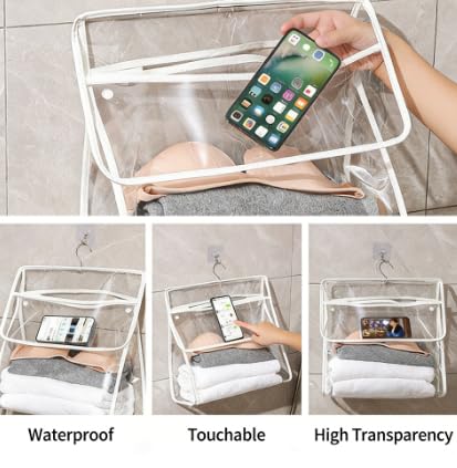 Transparent Bathroom Hanging Clothes Bag Hanging Bathroom Wash Bag Dorm Supplies Dorm Room Essentials Waterproof Shower Storage Organizer phone mount Transparent Bathroom Hanging Clothes Bag Hanging Bathroom Wash Bag Dorm Supplies Dorm Room Essentials Waterproof Shower Storage Organizer phone mount