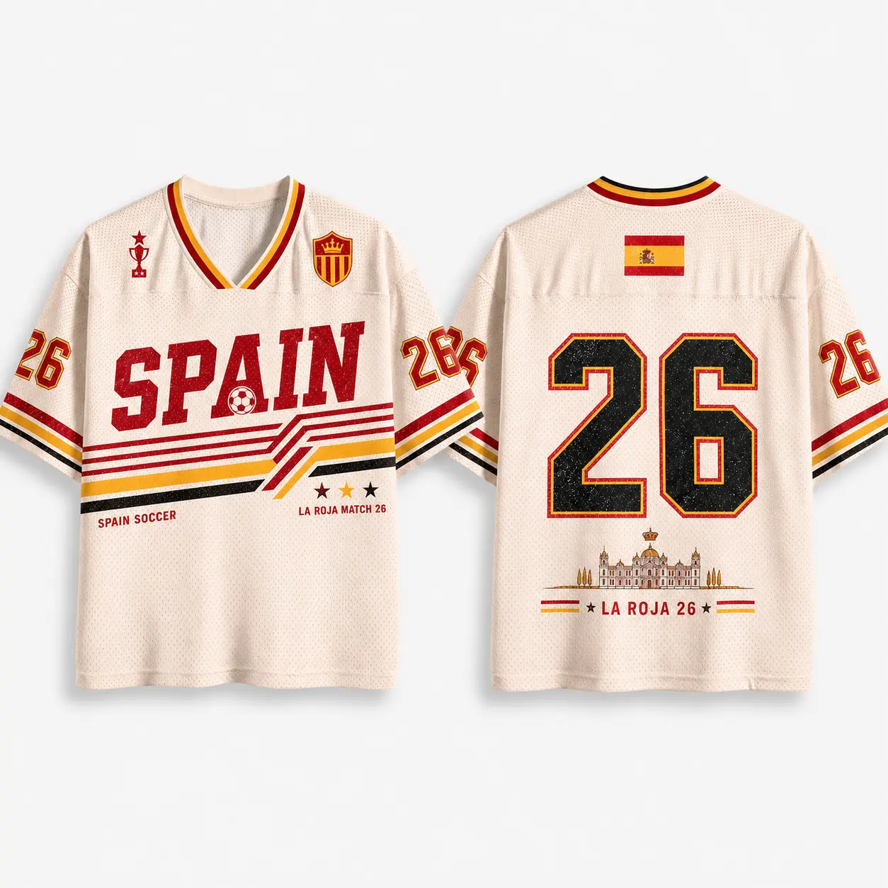Spain Soccer Jersey, Retro La Roja Shirt, Custom Name Number Jersey, Spanish Football Fan Gift