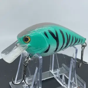 Mayhem Custom Painted 2.5 Square-Bill Shallow Diving Crankbait (Mint Striper)