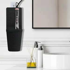 Silicone Hair Straightener Holder, 1/2 Counts Hair Straightener Storage Rack, Heat Resistant Hair Straightener Holder, Hair Styling Tool Storage Rack, Organiser, Bathroom Organizer