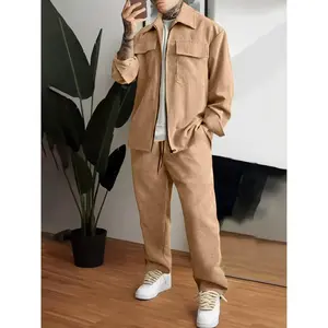 Men's Casual Sports Jacket Pants Suit