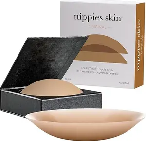 Nipple Cover - Sticky Adhesive Silicone Nipple Pasties - Reusable Pasty Nipple Covers for Women with Travel Box