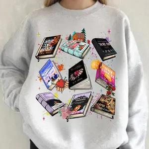 Custom Sweatshirt Of Your Favorite Books , Custom Books Collection T-shirts, Book Sweatshirt, Dark Romance Hoodie, I Love You Booktok Sweater , Dark Academia Shirt, Book Lover Gifts Womenswear Tops Crewneck Pullover Cute Fitted