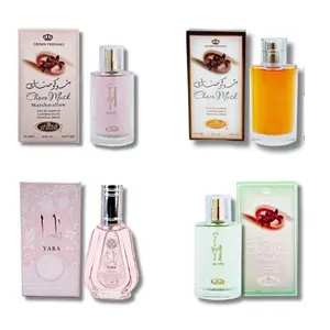 Al Rehab Pistachio Choco Musk EDP 1.65FL.OZ, Choco Musk EDP 1.65FL.OZ, Marshmallow Choco Musk 1.65FL.OZ & Ard Al Zaafaran Yara EDP 1.7FL.OZ Long Lasting Scents Floral Eau Perfume Liquid Fragrance