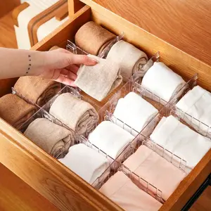15PCS/set multifunctional drawer partition, drawer cabinet partition board DIY drawer partition board can be freely combined, divided into areas, compartments, underwear, socks, and classified storage compartments