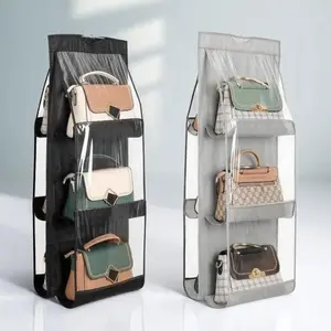 Clear Hanging Bag Storage Bag, 1 Count Large Capacity Dustproof Bag Organizer, Pouch Holder, Foldable Breathable Bag Storage Bag for Home Closet