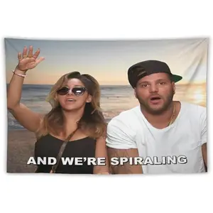 Jersey Shore Tapestry Print Wall Hanging Blanket Polyester Fabric Decoration for Homes Dorms and Apartments