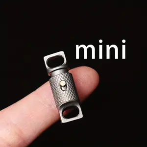 Titanium Alloy Keychain - 1pc Mini Quick-Release Keyring, 360-Degree Rotation, Simple Style, Non-Braided, Durable Dark Grey Key Organizer
