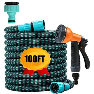 1pc Multifunctional Telescopic Car Wash Kit, With Multifunctional Water Gun, Metal Connectors And Rubber Hose - American Standard Thread, Suitable For Gardening, Car Washing, Pet Bathing, Car Wash Accessories, Sturdy Construction