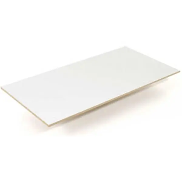 Global Industrial Pre-Cut Rectangular Melamine Laminated Deck Panel, 48x12x0.5 in Thick, White Office Commercial Furniture Deck Panel