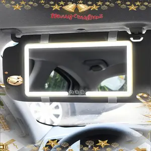 LED Touch Adjustable Car Sun Visor Makeup Mirror, HD Auto Interior Mirror, Rechargeable Vanity Mirror, Christmas Gifts for Friends and Family
