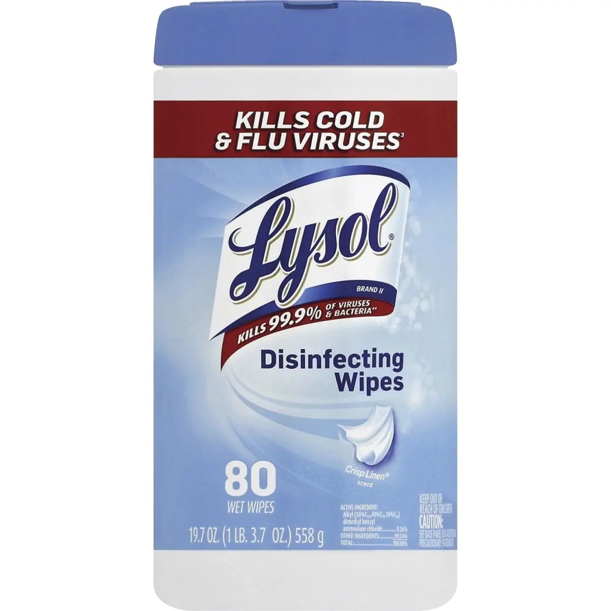 212 MAIN Pre-Moistened Antiseptic Disinfecting Wipes - 7x8 in Crisp Linen Scented White Scented Cleaning Products, Virus-Killing Supplies for Toilet, Sink, Cabinets, Cleaning Agent