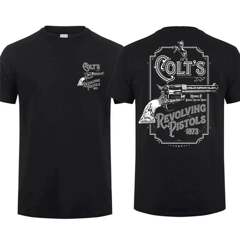 Colt SAA Peacemaker Shirt - 100% Cotton Poly Blend Graphic Tee for Men & Women, Comfortable Streetwear Outfit, Classic Rib Collar Design