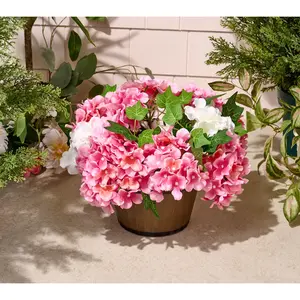 Wicker Park 16" Faux Hydrangea Arrangement in Planter