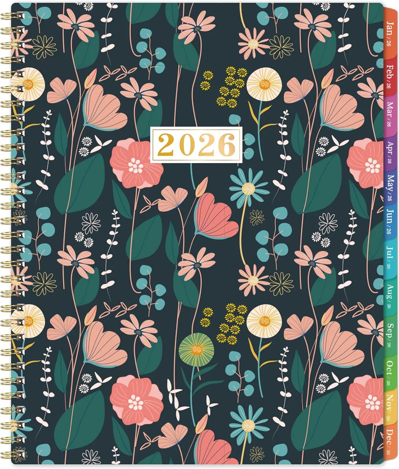 2026 Monthly Planner - January 2026 - December 2026, 9" x 11", Large Calendar 2026, 12 Months Planner with Monthly Tabs, Double Pockets, Spiral Binding