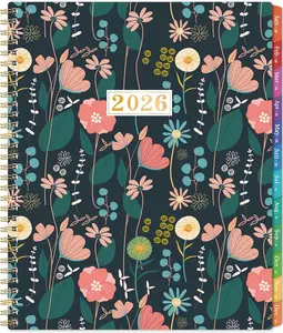 2026 Monthly Planner - January 2026 - December 2026, 9" x 11", Large Calendar 2026, 12 Months Planner with Monthly Tabs, Double Pockets, Spiral Binding