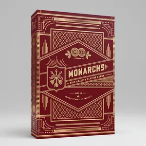 Theory11 Monarch Playing Cards – Red – Luxury Deck, Collectibles, Embossed