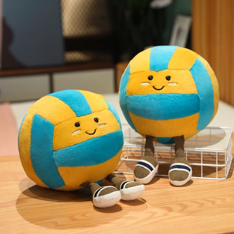 Creative plush toys with legs (11 inches), such as soccer balls and basketballs, are fun and make the perfect Christmas gift.