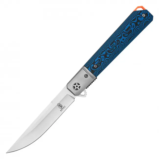BUCKSHOT 8.5" Folding Pocket Knife – 3.75" D2 Steel Blade, Blue Ripple G10 Handle, Durable EDC Tool for Camping, Hiking, Fishing, Survival, Tactical Outdoor Gear & Collection**