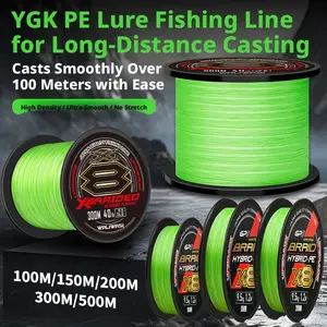 Genuine Fishing Line, Long Casting Lure PE Line, Ultra-Smooth 8-Strand Dyneema Braided Line, Lei Qiang Line, Main Line, 500 Meters Fishing Line