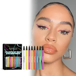 Eelhope 8 Color Party Neon Liquid Eyeliner, Silky Smooth Color Moisturizing Long-Lasting Smooth Eyeliner