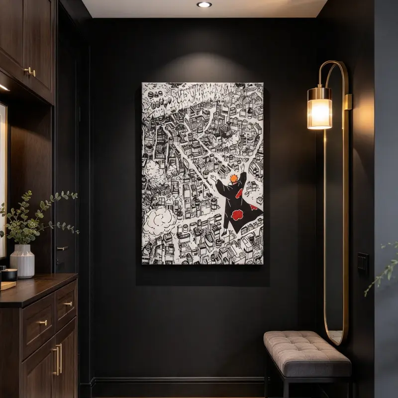 Naruto Shippuden Pain Printable Poster - Unique Comic Artwork, Home Decor Wall Art Supplies, Wardrobe Accent for All Ages, Any Occasion Architecture-Inspired Gift