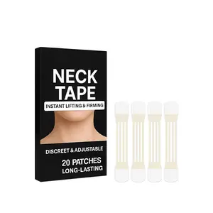20PCS Neck Tape, Face Neck Lifting Tape Invisible Lift Turkey Necks for Double Chin & Lifting Saggy Skin, High Elastic Breathable Invisible, Reusable & Waterproof