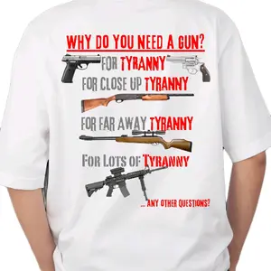 "Guns are for Tyranny"  Menswear t-shirt Cotton armory apparel, Top, Crewneck Bear Breathable t shirt