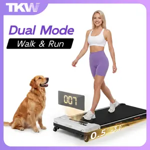 TKW Treadmill, Low-Noise Motor Walking Pad, Remote Control & Wheels for Easy mobility, Dual Shock-Absorption System，Compact Walking Pad for Home & Office Use
