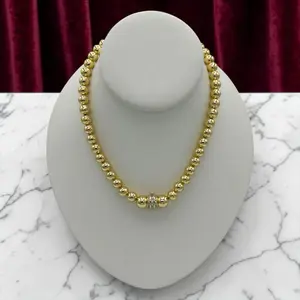 N31 Ball Necklace- Gold Plated 14k
