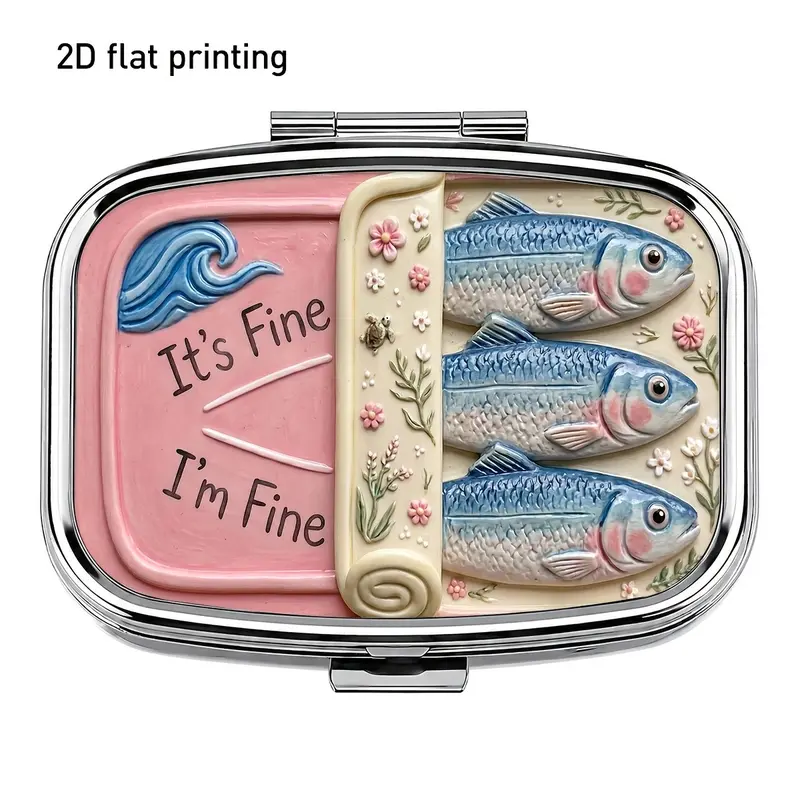 Vintage Sardine Can Pill Box, Metal Square - TikTok Shop