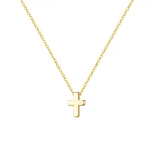 Gold/Silver Cross Necklace for Women Dainty Pendant Religious Jewelry Gift Faith Accessory