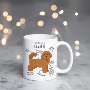 Cavapoo Coffee Mug, Cute Red Cavapoo Gift, Cavoodle Dog Lover, Cavapoo Mom Cavapoo Dad, Doodle Poodle Mix Cross, Dog Lover Gift For Her, Him