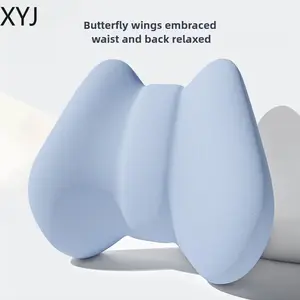 Butterfly Ring Waist Cushion, Memory Cotton Filled, Knitted Fabric, Effective Support, Pressure Relief, Suitable for Office Chair, Car Seat, Sofa, Breathable Waist Cushion