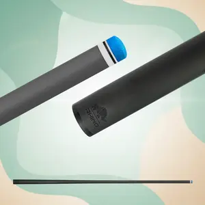 Rhino 28-inch (710mm) Carbon Carom Shaft — 12mm Time Crystal V Tip, 3-8-8 Joint, Conical Taper, Black Premium Carbon Fiber