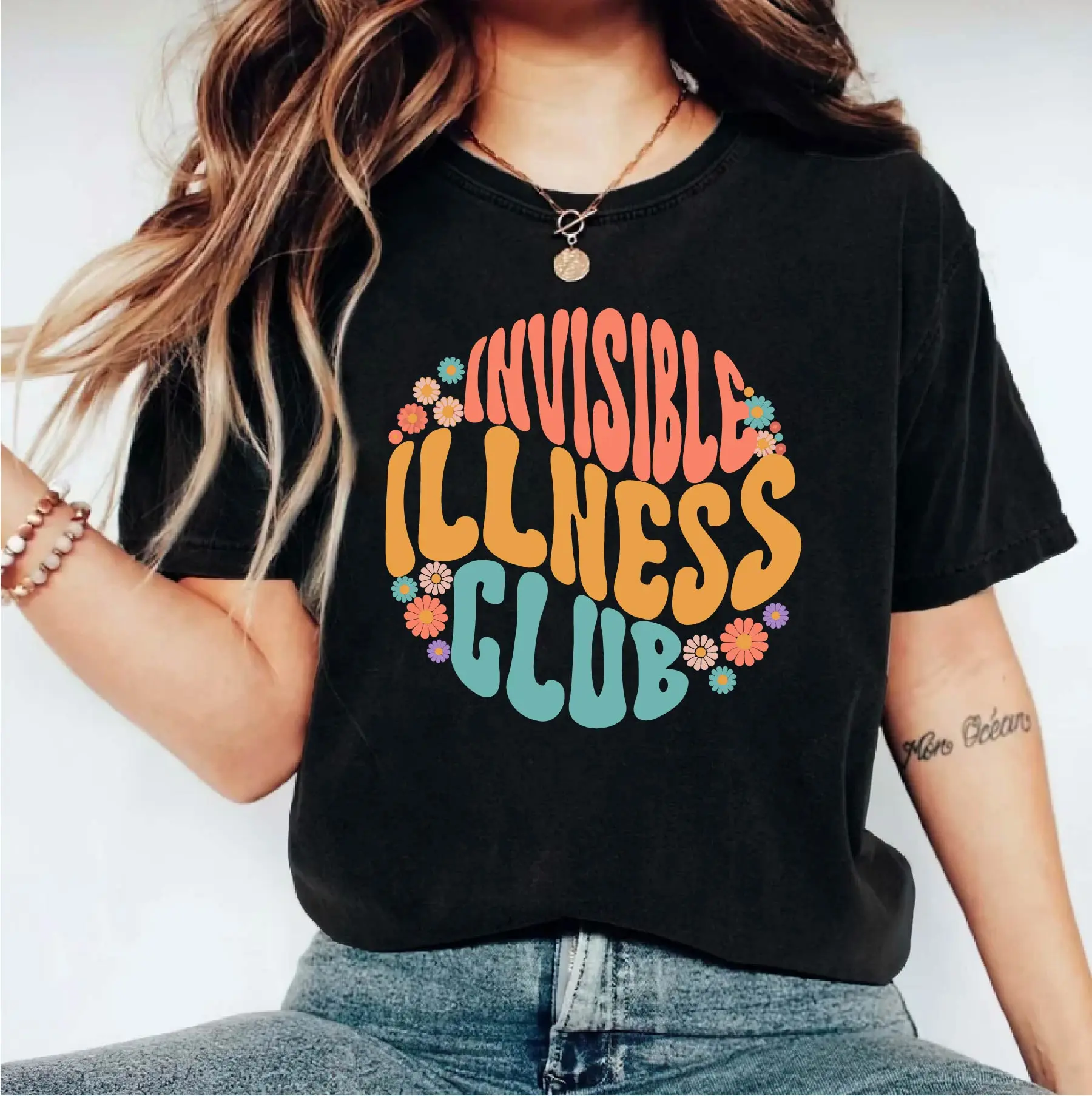 Invisible Illness Club T-Shirt, Fibromyalgia Shirt, Chronic Pain Tee, Fibromyalgia Warrior Gift Tee, Disability Awareness Shirt, Chronic Illness T-Shirt.