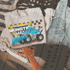 Youth/Adult Monster Jam Megalodon shirt, Racing Checkered Graphic Tee, Monster Jam shirt, Monster Truck shirt, Off-Road Motorsports Tee, Monster Truck Fan Gift, Youth clothing, summer outfit, Racing Fan Gift