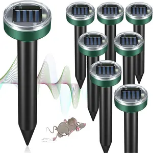 Mole Repellent for Lawns - Ultrasonic Gopher Repellent Solar Powered for Garden,Yard - Waterproof Sonic Mole Spike for Snake,Chipmunk,Outdoor Pest Control Vole Deterrent