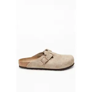 Birkenstock Men's Boston Soft Footbed Clog Taupe - Multicolor