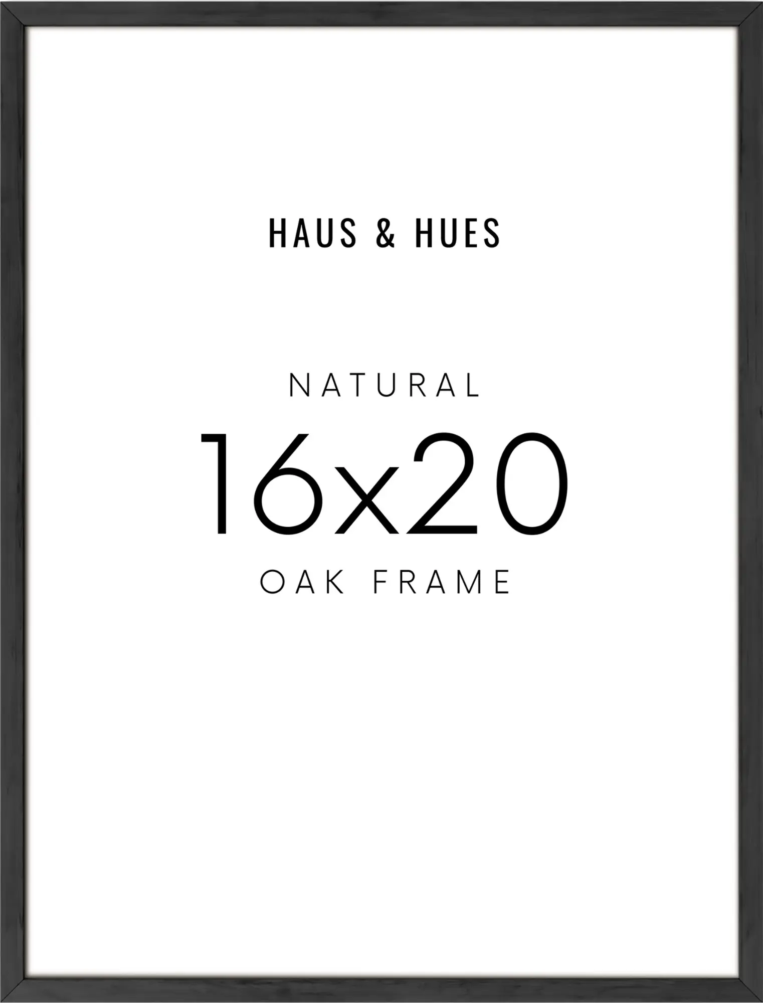 16x20, Black Oak Plexi Frame