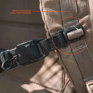 Stern Link with Clear Fidlock Quick Release Magnetic Sternum Strap - Secure Adjustable Durable and Comfortable Perfect for Hiking and Travel - Compatible on 1-Inch Webbing - up to 16 Inches