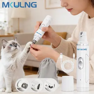 Mkulng Pet Nail Grinder for Dogs Cats, Whisper Quiet Claw Trimmer for Stress-Free Grooming, Ideal for Sensitive Pets of All Breeds, Kittens, Kitty
