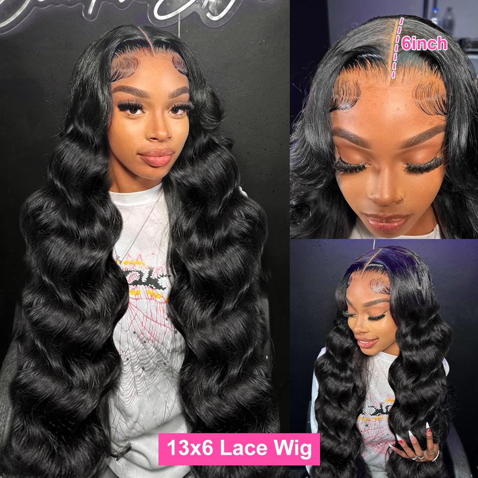 Bling Hair Body Wave 13x4 Lace Front Wig Human Hair Wigs Brazilian Hair Pre Plucked 180 Density 13x6 Lace Frontal Wig For Black Women