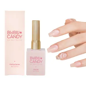 15ml Gel Nail Polish Sheer Nude—Bubu Candy Naked penetrating nail polish gel | Lightweight Translucent Nail Color manicure gift artistry  nails glex Need to use UV lamp  advantage DIY nail art for holiday gifting