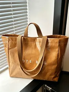 Durable PVC Tote Bag, Waterproof & Stain-Resistant, Thickened Material, Large Capacity, Simple Design, Ideal for Everyday Use neon alabama barker bag caroline channing bag nick library backpack birkin hilda furacao