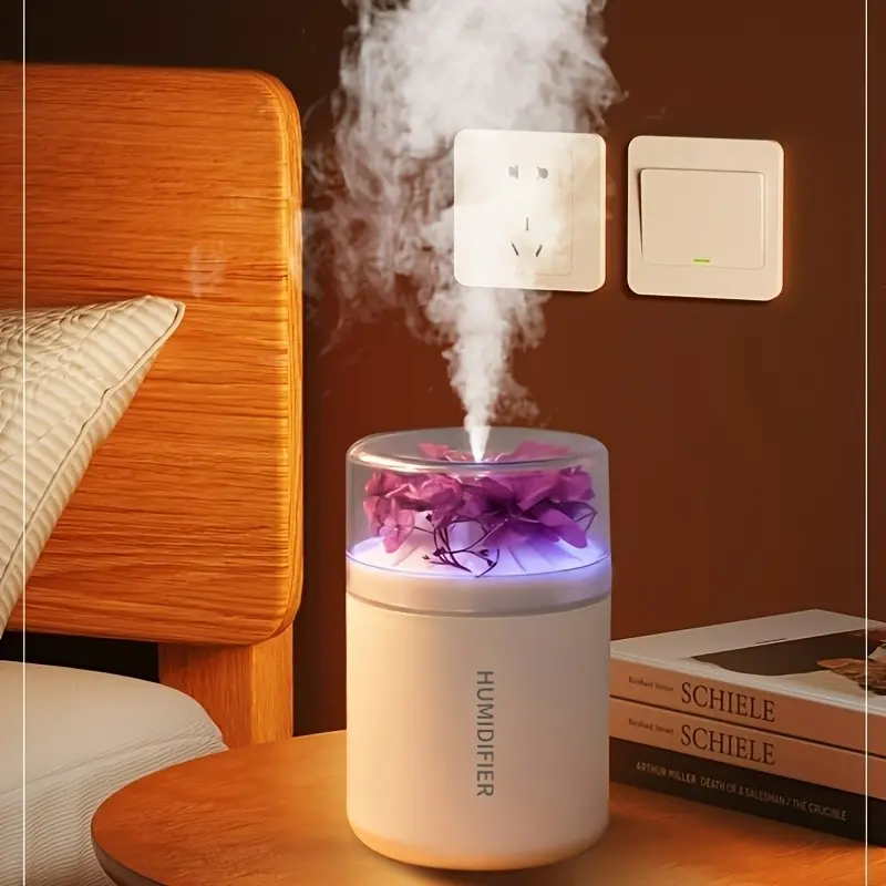 Beautiful Flower Design Fragrance Aroma Diffuser Humidifiers, Aromatherapy Humidifier, Fine Mist Quiet Operation, Ideal for Home Office Car Use, High-Quality Air Moisturizer