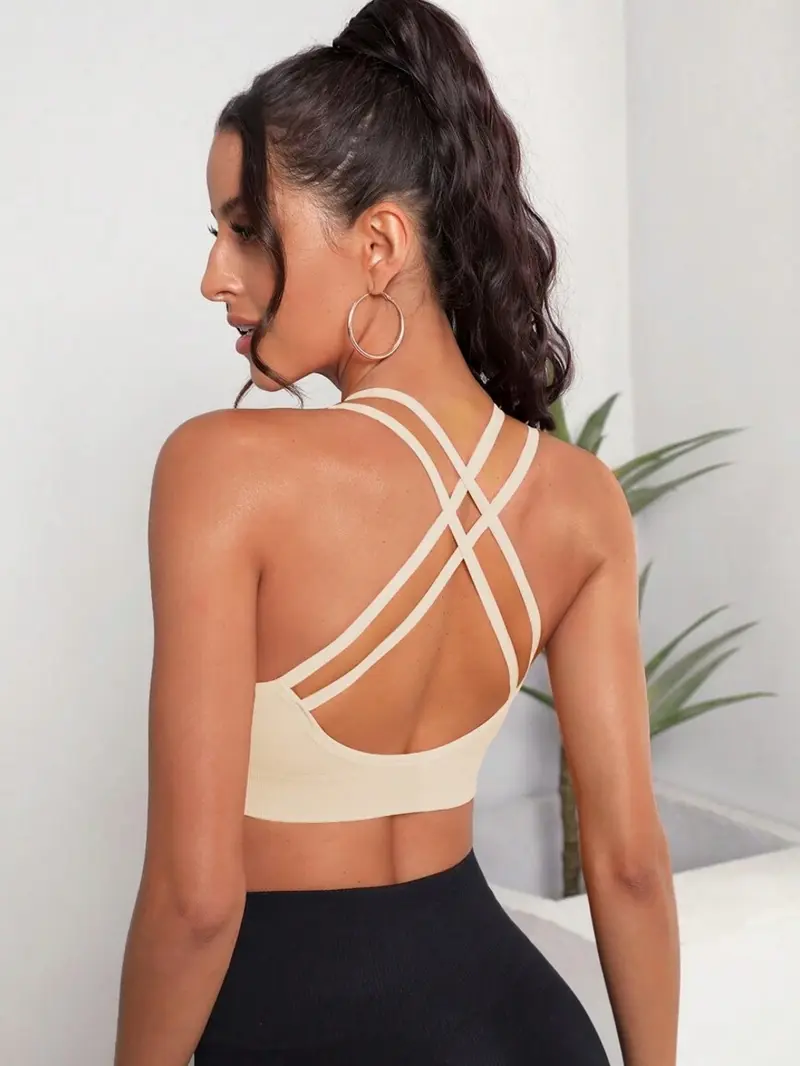 新品　salsation Criss-cross Bra light brown criss cross back bra - TikTok Shop